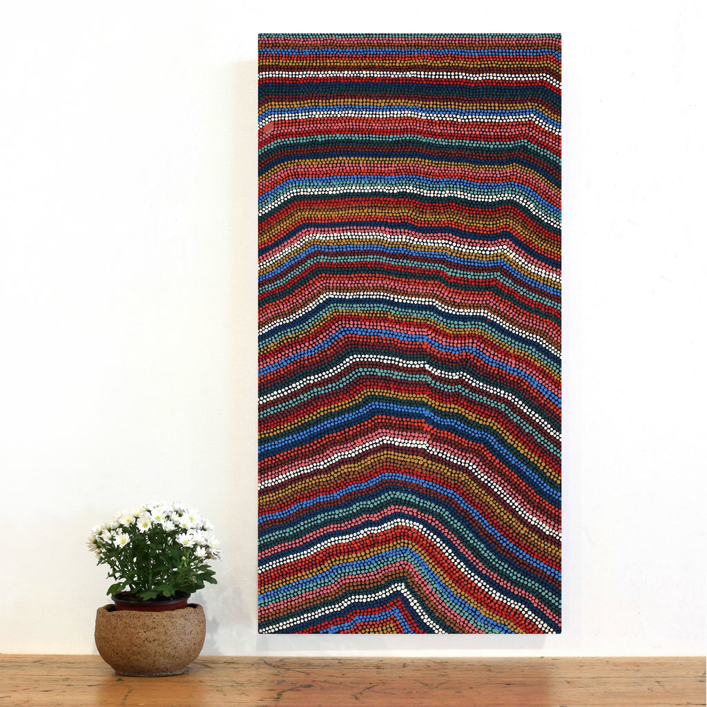 Aboriginal Artwork by Michelle Cooper, Walka Wiru Ngura Wiru, 91x46cm