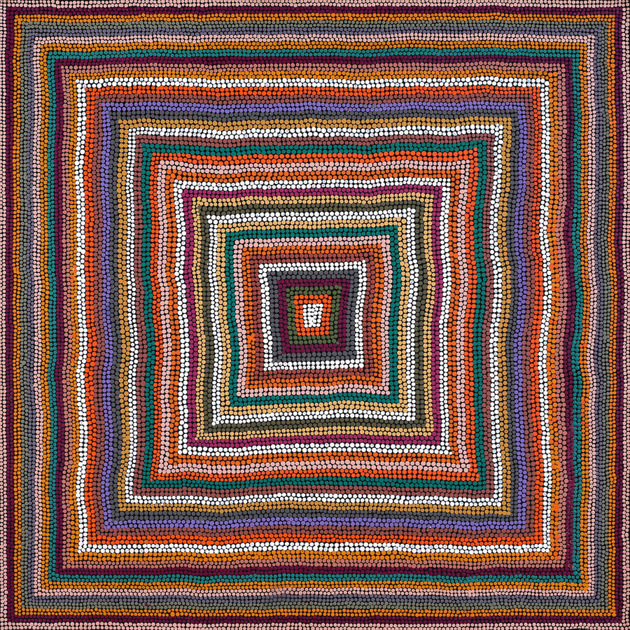 Aboriginal Artwork by Michelle Cooper, Walka Wiru Ngura Wiru, 91x91cm