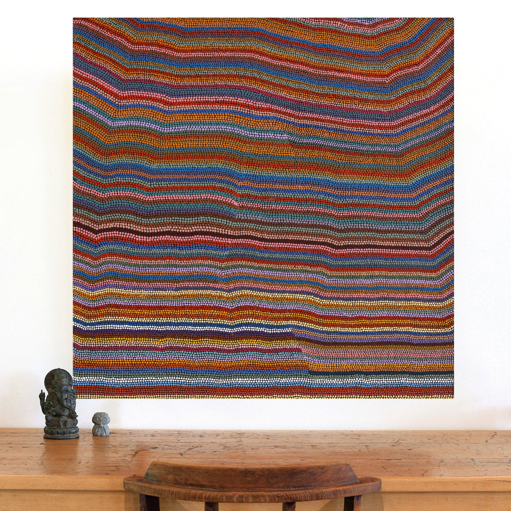 Aboriginal Artwork by Michelle Cooper, Walka Wiru Ngura Wiru, 91x91cm