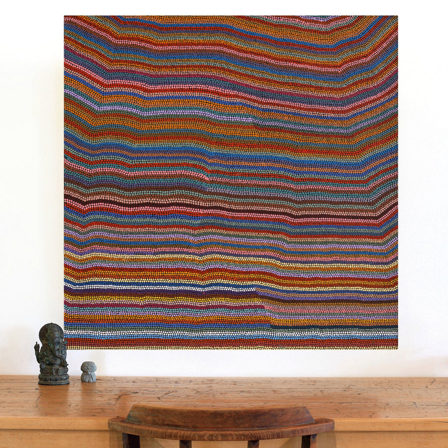 Aboriginal Artwork by Michelle Cooper, Walka Wiru Ngura Wiru, 91x91cm