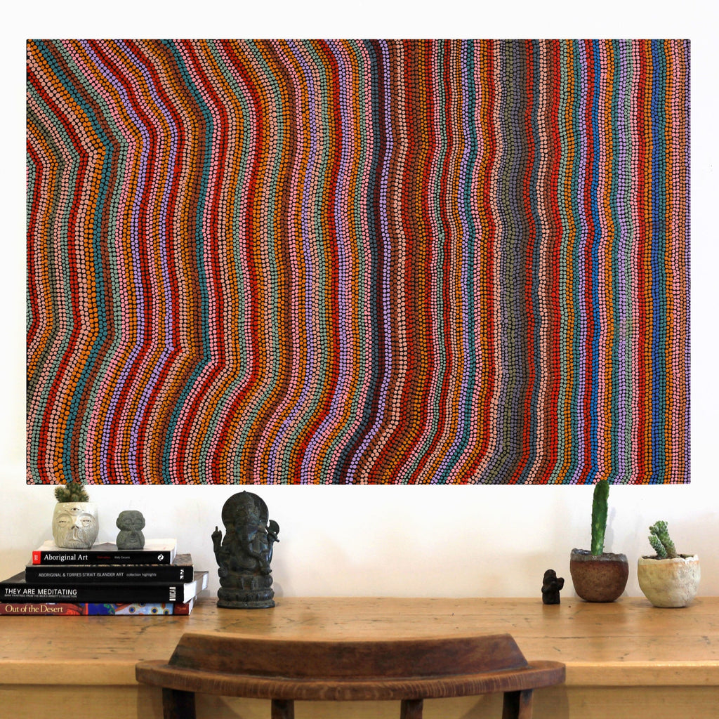 Aboriginal Artwork by Michelle Cooper, Walka Wiru Ngura Wiru, 91x61cm