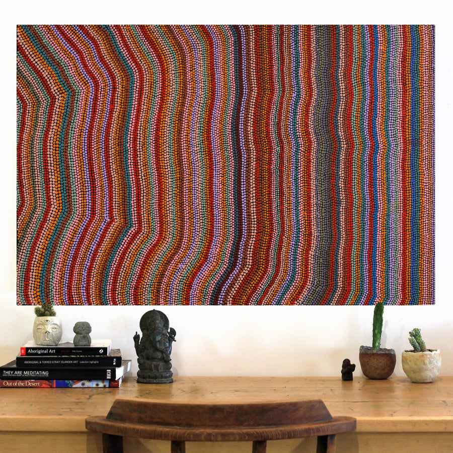 Aboriginal Artwork by Michelle Cooper, Walka Wiru Ngura Wiru, 91x61cm