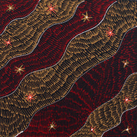 Aboriginal Artwork by Mickayla Napaljarri Brown, Watiya-warnu Jukurrpa (Seed Dreaming), 30x30cm