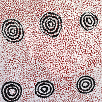 Aboriginal Artwork by Mickey Jampijinpa Singleton, Ngapa Jukurrpa (water Dreaming), 122x46cm