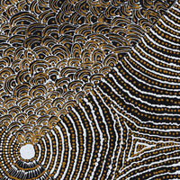 Aboriginal Artwork by Mickayla Napaljarri Brown, Watiya-warnu Jukurrpa (Seed Dreaming), 46x46cm