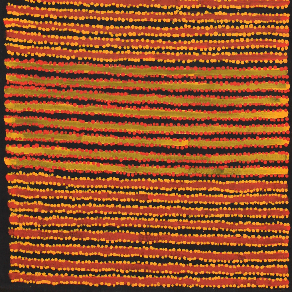 Aboriginal Artwork by Mitchell Japanangka Martin , Mina Mina Jukurrpa - Ngalyipi, 107x46cm