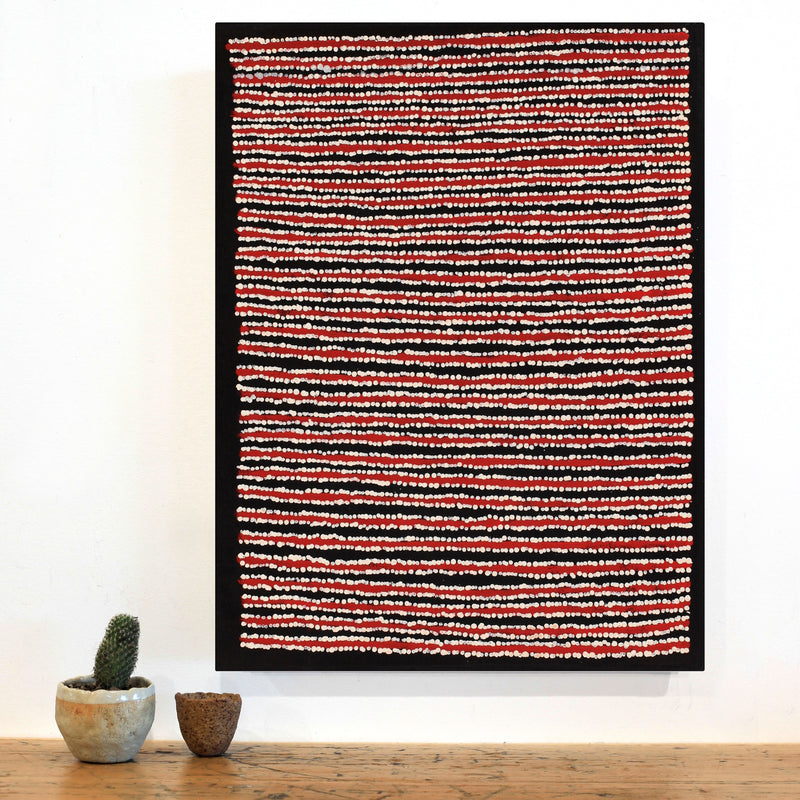 Aboriginal Artwork by Mitchell Japanangka Martin, Mina Mina Jukurrpa - Ngalyipi, 61x46cm