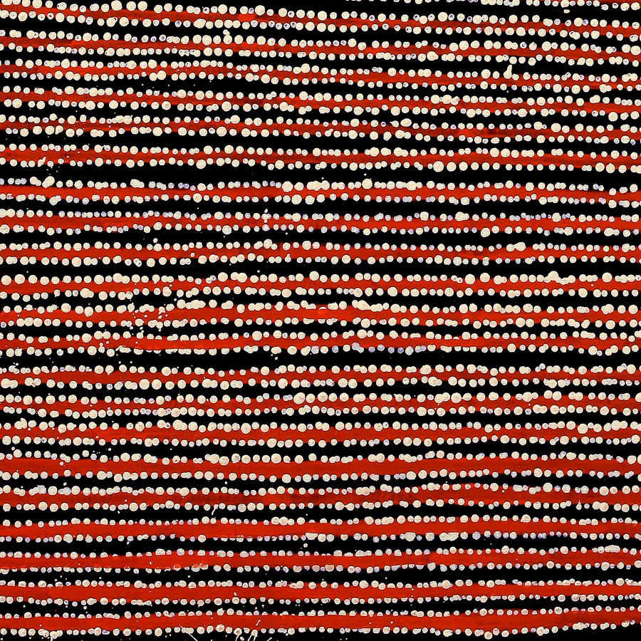 Aboriginal Artwork by Mitchell Japanangka Martin , Mina Mina Jukurrpa - Ngalyipi, 76x76cm