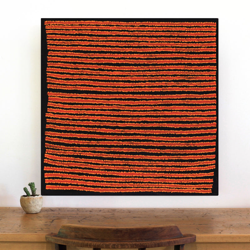 Aboriginal Artwork by Mitchell Japanangka Martin , Mina Mina Jukurrpa - Ngalyipi, 76x76cm