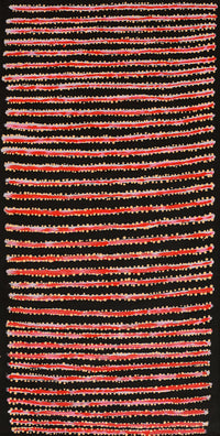 Aboriginal Artwork by Mitchell Japanangka Martin, Mina Mina Jukurrpa, 91x46cm