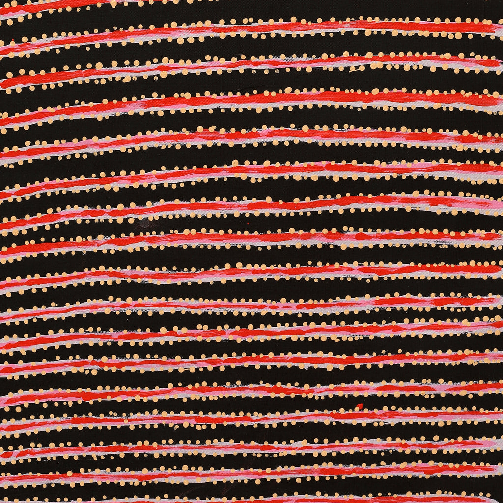 Aboriginal Artwork by Mitchell Japanangka Martin, Mina Mina Jukurrpa, 91x46cm
