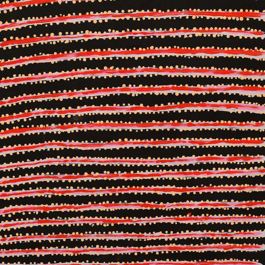 Aboriginal Artwork by Mitchell Japanangka Martin, Mina Mina Jukurrpa, 91x46cm