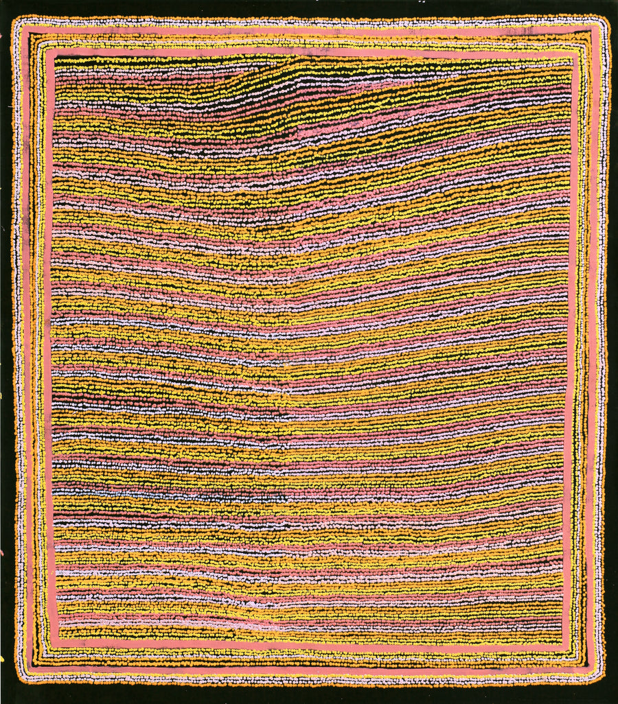 Aboriginal Artwork by Mitchell Japanangka Martin , Mina Mina Jukurrpa - Ngalyipi, 122x107cm