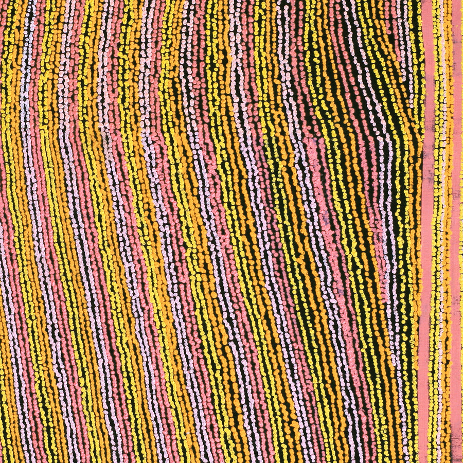 Aboriginal Artwork by Mitchell Japanangka Martin , Mina Mina Jukurrpa - Ngalyipi, 122x107cm