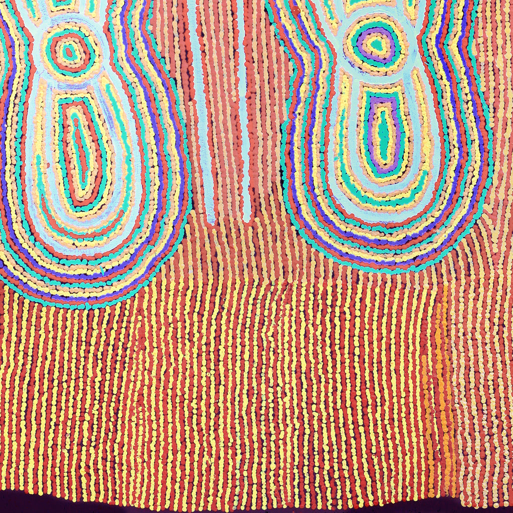Aboriginal Artwork by Mitchell Japanangka Martin , Mina Mina Jukurrpa - Ngalyipi, 91x76cm