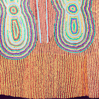 Aboriginal Artwork by Mitchell Japanangka Martin , Mina Mina Jukurrpa - Ngalyipi, 91x76cm