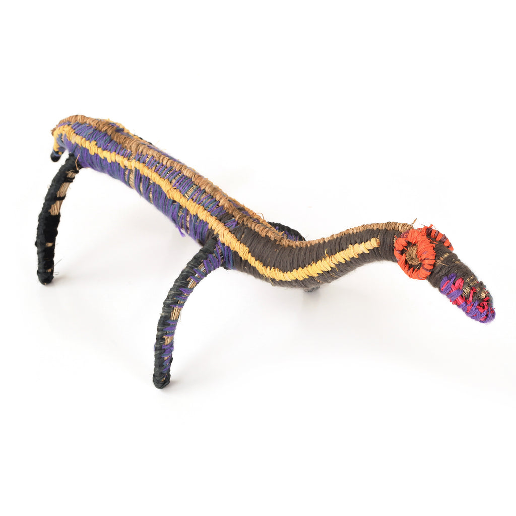 Aboriginal Artwork by Molley Frank - Tjanpi Tinka (lizard) Sculpture