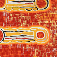 Aboriginal Artwork by Molly Napurrurla Martin, Ngurlu Jukurrpa (Native Seed Dreaming), 61x61cm
