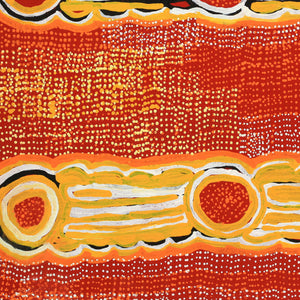Aboriginal Art by Molly Napurrurla Martin, Ngurlu Jukurrpa (Native Seed Dreaming), 61x61cm - ART ARK®