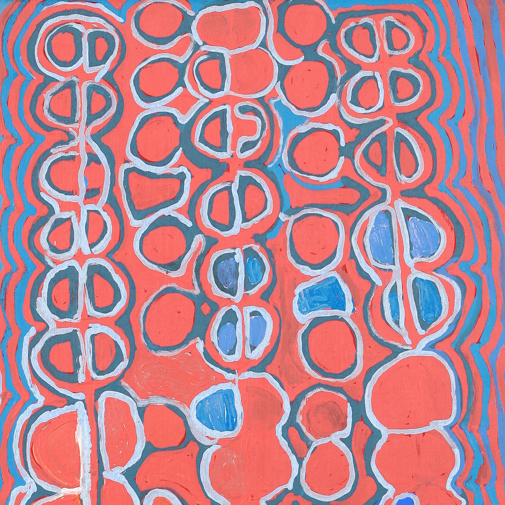 Aboriginal Artwork by Molly Napurrurla Martin, Yarla Jukurrpa (Bush Potato Dreaming) - Cockatoo Creek, 76x61cm