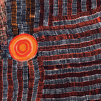 Aboriginal Artwork by Molly Napurrurla Martin, Ngurlu Jukurrpa (Native Seed Dreaming), 76x76cm