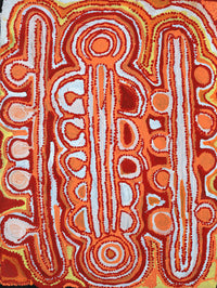 Aboriginal Artwork by Molly Napurrurla Martin, Yarla Jukurrpa (Bush Potato Dreaming) - Cockatoo Creek, 61x46cm