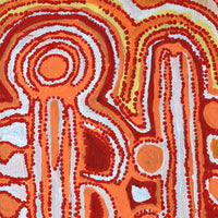 Aboriginal Artwork by Molly Napurrurla Martin, Yarla Jukurrpa (Bush Potato Dreaming) - Cockatoo Creek, 61x46cm