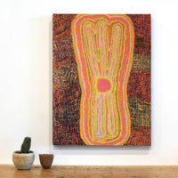 Aboriginal Artwork by Molly Napurrurla Martin, Yarla Jukurrpa (Bush Potato Dreaming) - Cockatoo Creek, 61x46cm