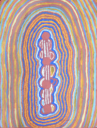 Aboriginal Artwork by Molly Napurrurla Martin, Ngurlu Jukurrpa (Native Seed Dreaming), 61x46cm