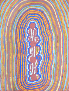 Aboriginal Artwork by Molly Napurrurla Martin, Ngurlu Jukurrpa (Native Seed Dreaming), 61x46cm - ART ARK®
