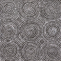 Aboriginal Artwork by Marcia Nangala Martin, Patterns of the Landscape around Yuendumu, 40x40cm