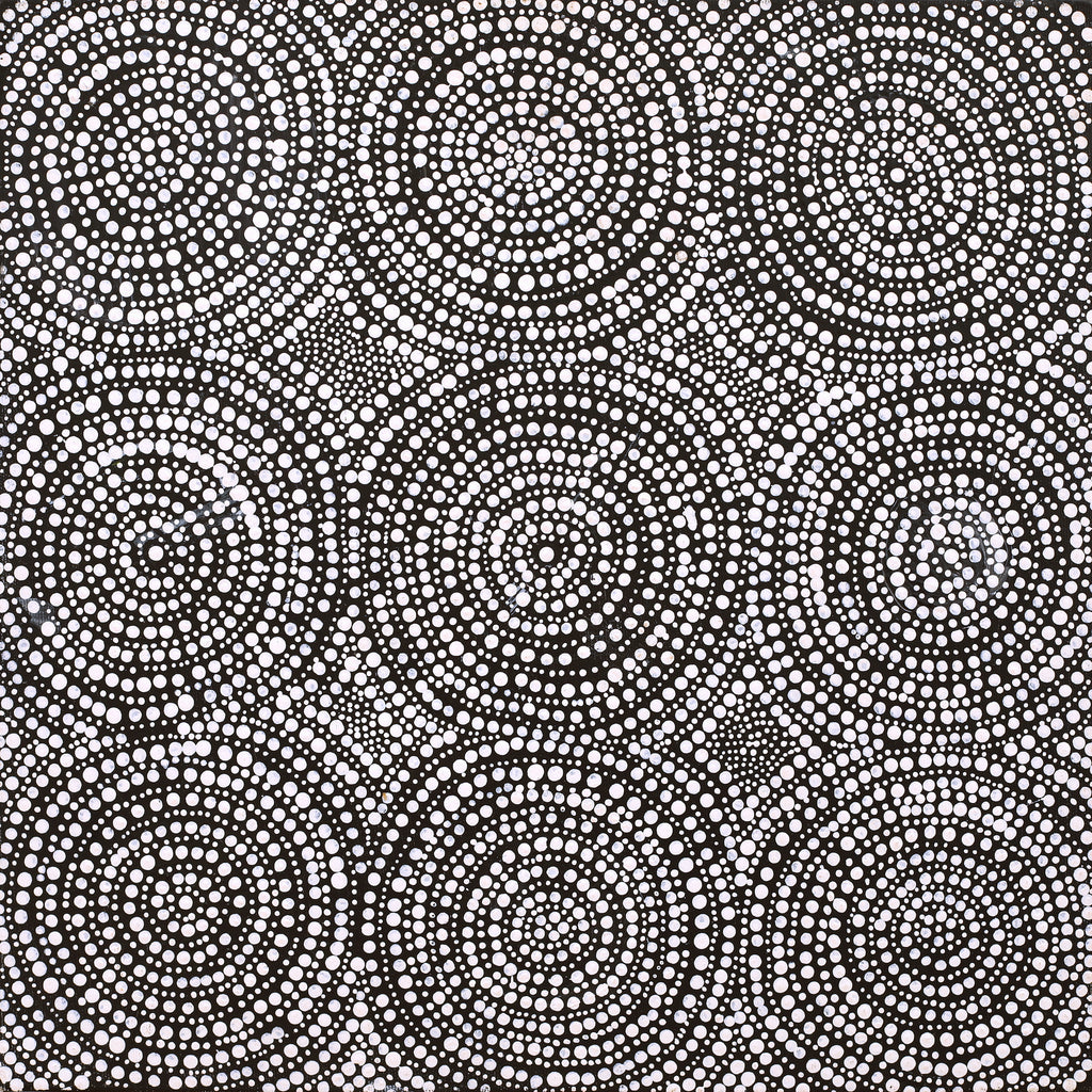 Aboriginal Art by Marcia Nangala Martin, Patterns of the Landscape around Yuendumu, 40x40cm - ART ARK®