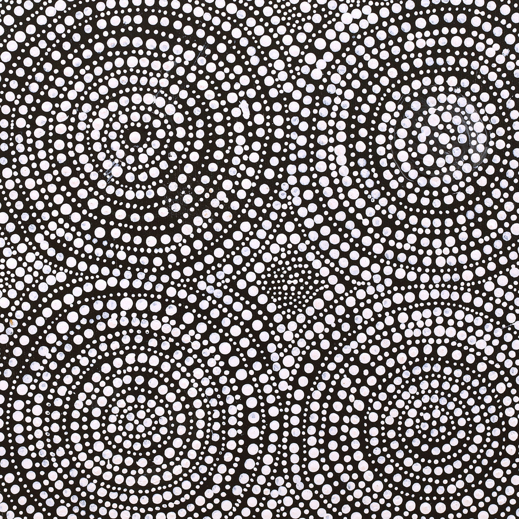 Aboriginal Artwork by Marcia Nangala Martin, Patterns of the Landscape around Yuendumu, 40x40cm