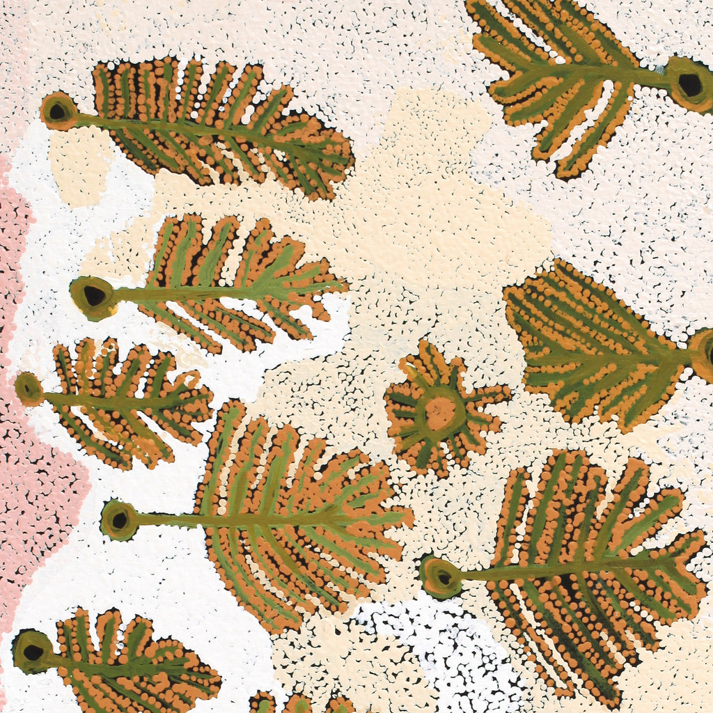 Aboriginal Artwork by Monica Puntjina Watson, Pukara, 91x45cm