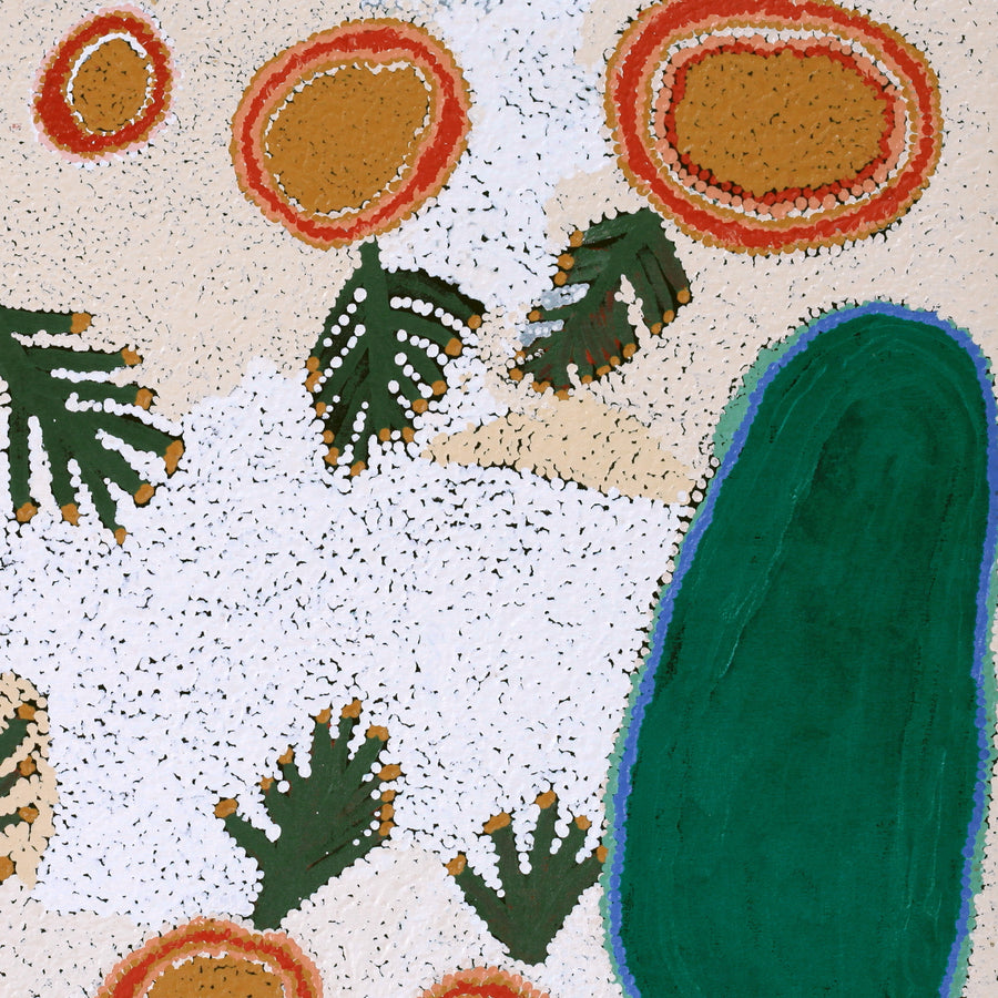 Aboriginal Artwork by Monica Puntjina Watson, Pukara, 91x61cm