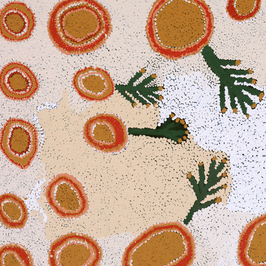 Aboriginal Artwork by Monica Puntjina Watson, Pukara, 91x61cm