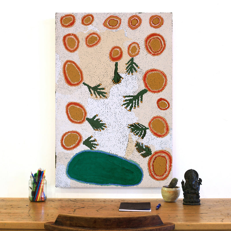 Aboriginal Artwork by Monica Puntjina Watson, Pukara, 91x61cm