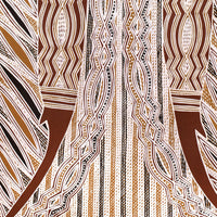 Aboriginal Artwork by Moyurrurra Wunuŋmurra Mavis, Mokumilminmi, 75x39cm Bark