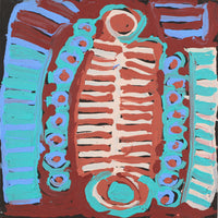 Aboriginal Artwork by Murdie Nampijinpa Morris, Malikijarra Jukurrpa, 30x30cm