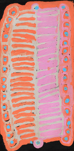 Aboriginal Artwork by Murdie Nampijinpa Morris, Malikijarra Jukurrpa, 61x30cm - ART ARK®