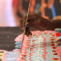 Aboriginal Artwork by Murdie Nampijinpa Morris, Malikijarra Jukurrpa, 182x122cm