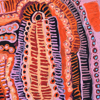 Aboriginal Artwork by Murdie Nampijinpa Morris, Malikijarra Jukurrpa, 107x107cm
