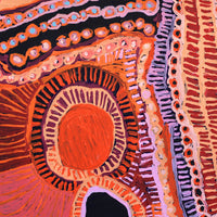 Aboriginal Artwork by Murdie Nampijinpa Morris, Malikijarra Jukurrpa, 107x107cm