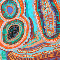 Aboriginal Artwork by Murdie Nampijinpa Morris, Malikijarra Jukurrpa, 182x122cm