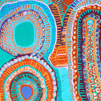 Aboriginal Artwork by Murdie Nampijinpa Morris, Malikijarra Jukurrpa, 182x122cm