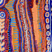Aboriginal Artwork by Murdie Nampijinpa Morris, Malikijarra Jukurrpa, 182x122cm