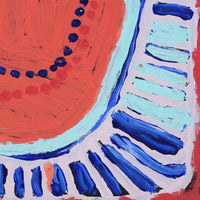 Aboriginal Artwork by Murdie Nampijinpa Morris, Malikijarra Jukurrpa, 30x30cm