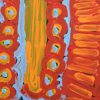 Aboriginal Artwork by Murdie Nampijinpa Morris, Malikijarra Jukurrpa, 30x30cm