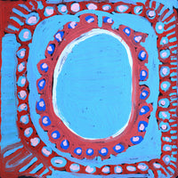 Aboriginal Artwork by Murdie Nampijinpa Morris, Malikijarra Jukurrpa, 46x46cm