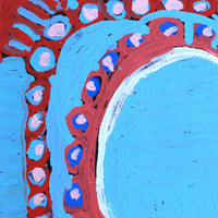 Aboriginal Artwork by Murdie Nampijinpa Morris, Malikijarra Jukurrpa, 46x46cm